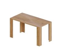POKAR Mesa De Comedor, Tavolo da Pranzo, Tavolo Cucina, Scrivania con Gambe per Tavolo e Piano del Tavolo da 2,5 cm, Quercia Craft Oro, 140 x 70 x 75 cm