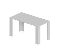 POKAR Mesa De Comedor, Tavolo da Pranzo, Tavolo Cucina, Scrivania con Gambe per Tavolo e Piano del Tavolo da 2,5 cm, Bianco, 140 x 70 x 75 cm