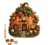 Poke Art Kit for Adults, 3D Fabric Craft Kit with Knit Patch DIY Decor (A)