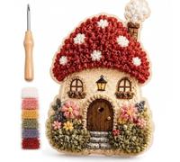 Poke Art Kit for Adults, 3D Fabric Craft Kit with Knit Patch DIY Decor (C)