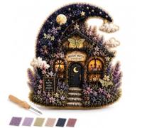 Poke Art Kit for Adults, 3D Fabric Craft Kit with Knit Patch DIY Decor (D)