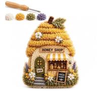 Poke Art Kit for Adults, 3D Fabric Craft Kit with Knit Patch DIY Decor (E)