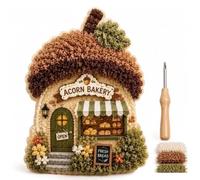 Poke Art Kit for Adults, 3D Fabric Craft Kit with Knit Patch DIY Decor (F)