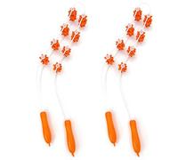 POKEAT 2Pz Back Massage Roller Rope Back Therapy Cellulite Strumenti di Massaggio Auto Massaggio Strumenti per Collo Leg Back Pain Relief,Arancia,Soft