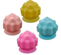 POKEAT 4Pz Silicone Massaggio Cono Solido Adsorption Ball Psoas Thoracic Spine Back Scapula Piede Yoga Muscle Rilascio Massaggio Apparato