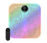 POKEAT 6Modi 9Livello Intelligente Piede Massaggiatore Mat EMS Stimolatore Vibrazione Cuscino Muscoli Dolore Rilascio Fisico Gamba Massaggio Pad Rilascio,Nero,Remote Control