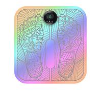 POKEAT 6Modi 9Livello Intelligente Piede Massaggiatore Mat EMS Stimolatore Vibrazione Cuscino Muscoli Dolore Rilascio Fisico Gamba Massaggio Pad Rilascio,Nero,Charging