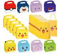 Pokemon 1/2/8 pezzi adatti per figure anime TOMY, Kawaii-P-Oke-Mon, articoli per feste di compleanno, decorazioni per feste di compleanno, P-Ika-Chu, buste regalo in carta, scatole porta caramelle, re