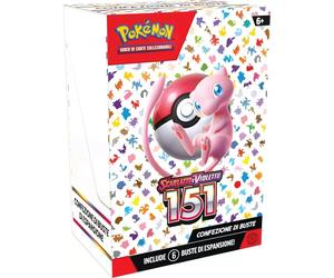Pokemon 151 Bundle Box 6 Buste Mini Display Pack Mew Scarlatto e Violetto ITA