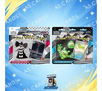 Pokemon - 2x Collezione con Adesivi Luce Nera / Fuoco Bianco - ITALIANO