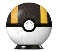 RAVENSBURGER - 3D PUZZLE POKÉMON POKÉBALL NERA E GIALLA, 54 PEZZI, 6+ ANNI