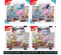 Pokemon 4 BLISTER OBSIDIAN FLAMES STELLAR CROWN Ossidiana Infuocata Eevee Latias