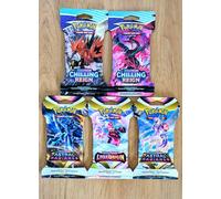 Pokemon 5 BUSTINE SLEEVED LOST ORIGIN CHILLING REIGN ASTRAL RADIANCE Non Pesate