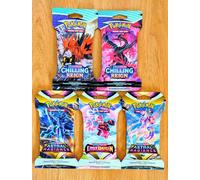 Pokemon 5 BUSTINE SLEEVED LOST ORIGIN CHILLING REIGN ASTRAL RADIANCE Non Pesate