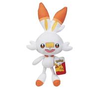 Pokemon 674 98057, Scorbunny, peluche da 20,5 cm, nero