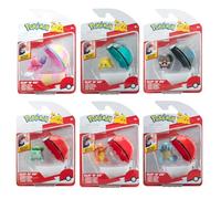 Pokémon 95057-18 Clip'N´Go Figures Action Figure Tinkatink, Lechink, Bulbasaur, Charmander, Squirtle, Joltik - Figura ufficiale per bambini 4 +
