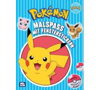 Pokémon Activity-Buch: Malspaß mit Fensterstickern: Malbuch mit 10 selbstklebenden, wiederverwendbaren Stickern für Jungen und Mädchen ab 4 Jahren