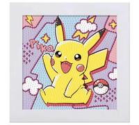 Pokemon | Arte diamante Pikachu | Con cornice | 15+ anni | Design 7