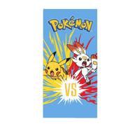 Pokemon Asciugamano 100% Cotone Pikachu Vs Scorbunny Bambini Piscina Mare Velour