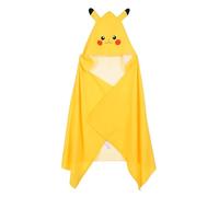 Pokémon Asciugamano con Cappuccio per Bambini Pikachu, Giallo, 70 x 140 cm, Taglia Unica