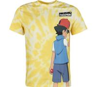 Pokémon Ash And Pikachu Uomo T-Shirt Giallo S 100% Cotone Regular