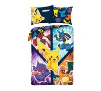 Pokémon Bambini Copripiumino Singolo 135x200 + Federa Microfibra