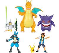 Pokemon Battle Fig Journeys Multipack (5pk) 7,6 cm Lucario Sirfetchd e 11,4 cm Ash & Pikachu (Viaggi)