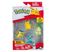 Pokemon Battle Figure Multipack (4 Pack) (2"Fig) Pikachu #2, Chikorita, Totodile, Cyndaquil