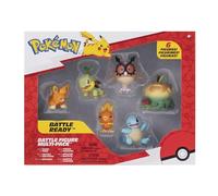 Pokémon Battle Figure Multipack 6PK: 2" Pawmi, Squirtle #2, Torchic, Turtwig, Hoothoot, Appltun W9