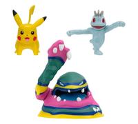 Pokémon Battle Figure Set 3-Pack Machop, Pikachu #1, Alolan Muk 5 cm