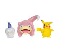 Pokémon Battle Figure Set 3-Pack Pikachu (Female), Litwick, Slowpoke 5 cm