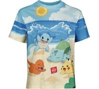 Pokémon Beach Day Donna T-Shirt Multicolore M 100% Cotone Regular