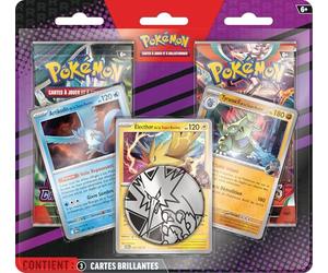 Pokémon : Blister migliorato di 2 booster (3 carte lucide, 1 pezzo e 2 booster Pokémon).