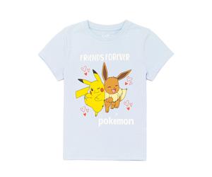 Pokemon Blu Pickache & Eeevee T-shirt a maniche corte Ragazze