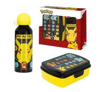 Pokemon Borraccia e contenitore per il pranzo per bambini, in alluminio, con design Pikachu, capacità 500 ml