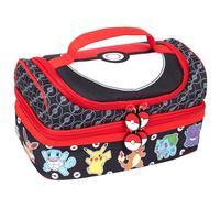 Pokémon Borsa portapranzo con molteplici scomparti per bambini, con isolamento termico a due strati, per bambini