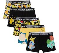 Pokemon Boxer Bambino, 5-14 Anni, 5 Pacco Pikachu Morbido e Traspirante Mutande Ragazzo, Elasticizzato e Elastico Mutandine (7-8 ANI, Multi Pokemon)