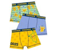 Pokémon Boxer Bambino Confezione da 3, Mutande Bambino Pikachu, Boxer Ragazzo Cotone