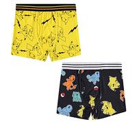 Pokemon Boxer da Uomo Pikachu - Gotta Catch Em all Ash Pikachu Charizard, Confezione da 2 Boxer da Uomo, Multi, X-Large