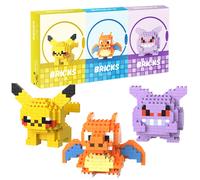 Pokemon Building Blocks Pokémon Gengar Azione Personaggio dei cartoni animati Pikachu Charizard Modello building block Per ragazzi Regali di compleanno