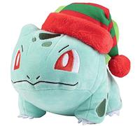 Pokémon Bulbasaur Peluche con cappello a righe, 20,3 cm, Bulbasaur peluche con accessorio unico