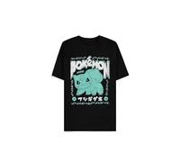 Pokémon Bulbasaur Rocks Uomo T-Shirt Nero L 100% Cotone Regular