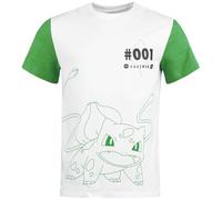 Pokémon Bulbasaur Uomo T-Shirt Bianco/Verde M 100% Cotone Regular