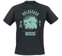 Pokémon Bulbasaur Uomo T-Shirt Nero L 100% Cotone Regular
