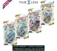 Pokemon Bundle SILVER TEMPEST + ASTRAL RADIANCE 4X BLISTER PREMIUM CHECKLANE New