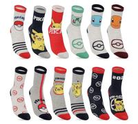Pokémon Calzini Bambino 31-34, Cotone Set di 12, Giallo