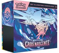 Pokémon: set Allenatore Fuori ell’espansione Megaevoluzione - Caos Nascente del GCC Pokémon (1 carta promozionale figura intera, 9 buste di espansione e accessori premium), Edizione in Italiano