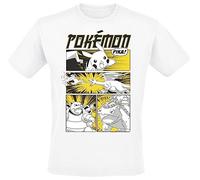 Pokémon Cartoon Uomo T-Shirt Bianco XXL 100% Cotone Regular