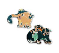 Pokemon Centro Pokémon: Set di due pin: spille Pokémon Cufant e Copperajah