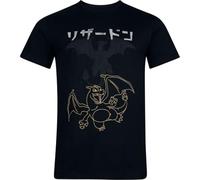 Pokémon Charizard Uomo T-Shirt Nero XXL 100% Cotone Regular